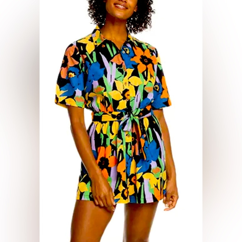 Women multi colored romper